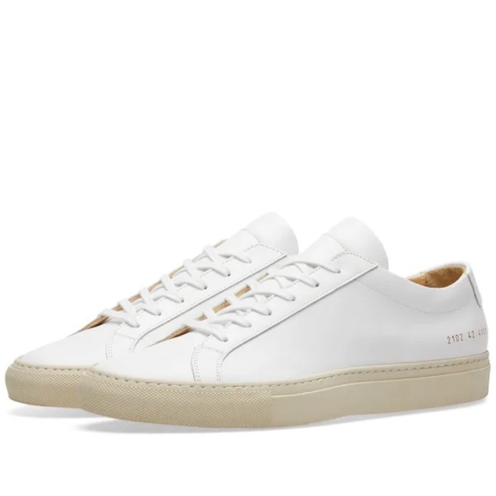Common projects Achilles low size 41, us 8 white leather with off white sole